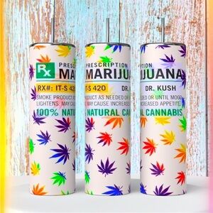 Vibrant Leaf Print Tumblers